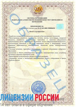 Образец сертификата соответствия (приложение) Красновишерск Сертификат ISO 27001